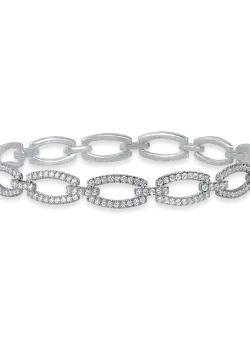 Bratara din aur alb cu diamante microsetting de 1.8ct