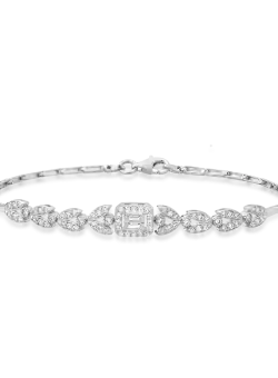 Bratara din aur alb de 14K