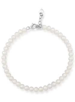 Bratara din aur alb de 18K cu perle de 22.16ct