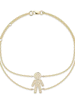 Bratara din aur galben de 18K cu diamante de 0.16ct