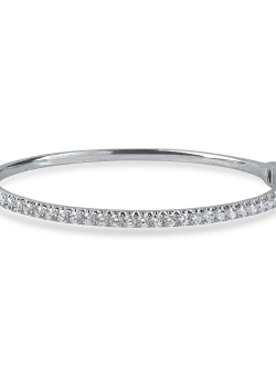 Bratara fixa din aur alb cu diamante de 1.5ct