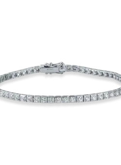 Bratara tennis din aur alb cu diamante de 1.4ct
