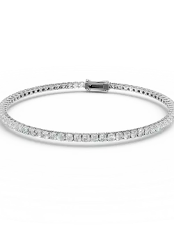 Bratara tennis din aur alb cu diamante de 2.5ct