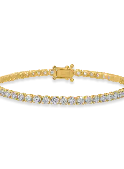 Bratara tennis din aur galben cu diamante de 5ct