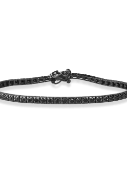 Bratara tennis din aur negru cu diamante negre de 1.01ct