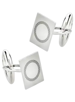 Butoni din aur alb de 14K