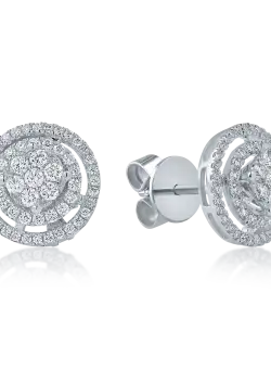 Cercei din aur alb cu diamante de 0.59ct