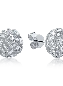 Cercei din aur alb cu diamante de 0.62ct