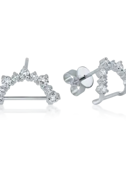Cercei din aur alb cu diamante de 0.732ct