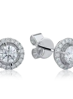 Cercei din aur alb cu diamante de 1.368ct