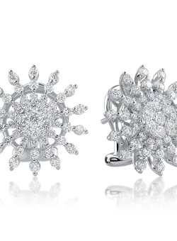 Cercei din aur alb cu diamante de 1.45ct