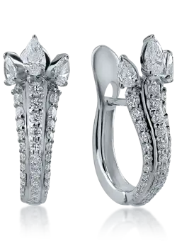 Cercei din aur alb cu diamante de 1.45ct