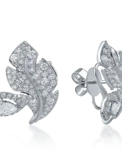 Cercei din aur alb cu diamante de 1.4ct