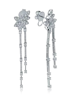 Cercei din aur alb cu diamante de 2.313ct