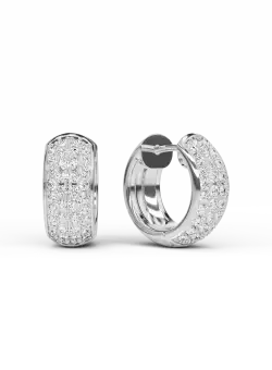 Cercei din aur alb de 18K cu diamante de 0.58ct