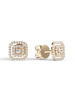 Cercei din aur galben de 14K cu diamante de 0.36ct