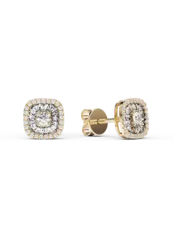 Cercei din aur galben de 18K cu diamante de 0.41ct