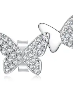 CERCEL din argint Double Studded Butterflies