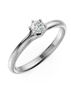 Inel de logodna din aur alb cu diamant solitaire de 0.2ct