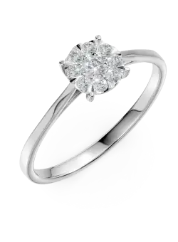Inel de logodna din aur alb cu diamante de 0.20ct