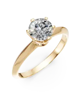 Inel de logodna din aur galben cu diamant de 1ct