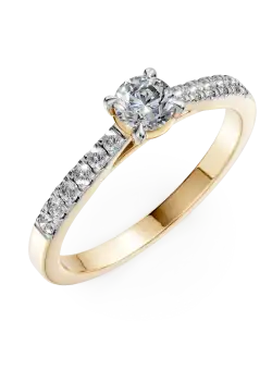 Inel de logodna din aur galben cu diamante de 0.4ct