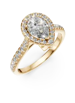 Inel de logodna din aur galben cu diamante de 1.1ct