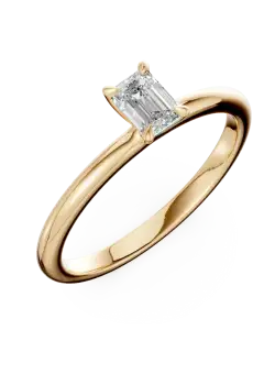 Inel de logodna din aur galben cu un diamant solitaire de 0.3ct