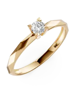Inel de logodna din aur galben de 14K