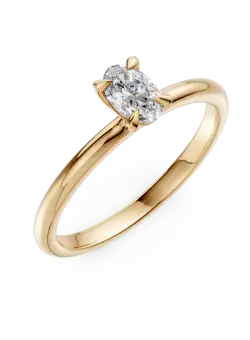 Inel de logodna din aur galben de 18K cu un diamant solitaire de 0.3ct