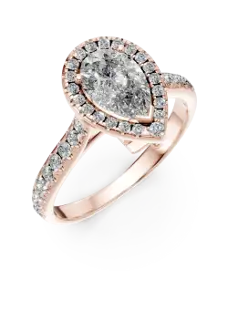 Inel de logodna din aur roz cu diamante de 1.3ct