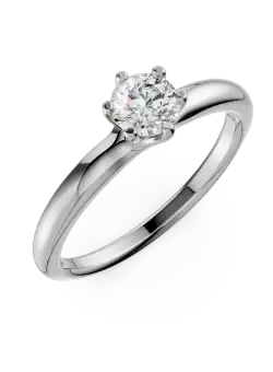Inel de logodna din platina cu un diamant solitaire de 0.5ct