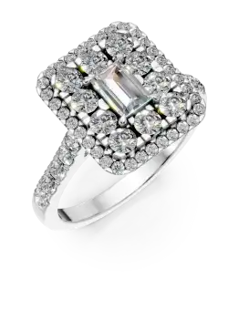 Inel Destiny din aur alb cu diamante de 1.10ct create in laborator