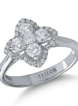 Inel din aur alb cu diamante de 0.66ct