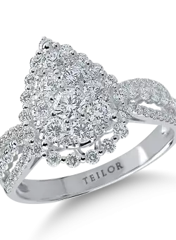 Inel din aur alb cu diamante de 1.09ct