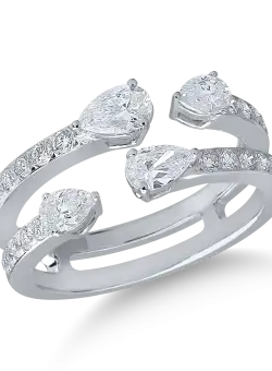 Inel din aur alb cu diamante de 1.1ct