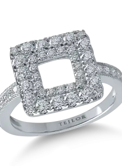 Inel din aur alb cu diamante de 1ct
