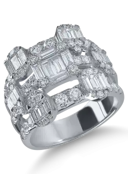 Inel din aur alb cu diamante de 2.17ct