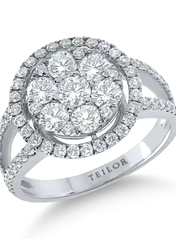 Inel din aur alb cu diamante de1.5ct