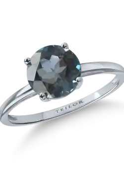 Inel din aur alb cu topaz london blue de 1.5ct
