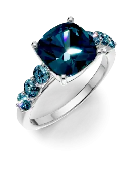 Inel din aur alb cu topaze london blue de 4.9ct