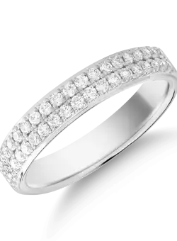 Inel din aur alb de 18K cu diamante de 0.33ct