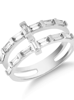 Inel din aur alb de 18K cu diamante de 0.77ct