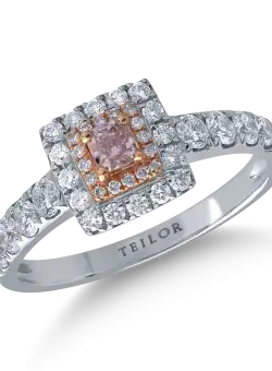 Inel din aur alb de 18K cu diamante de 0.78ct