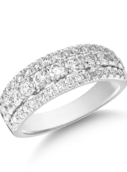Inel din aur alb de 18K cu diamante de 0.987ct