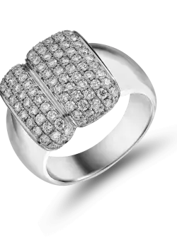 Inel din aur alb de 18K cu diamante de 1.41ct