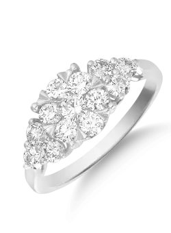 Inel din aur alb de 18K cu diamante de 1ct