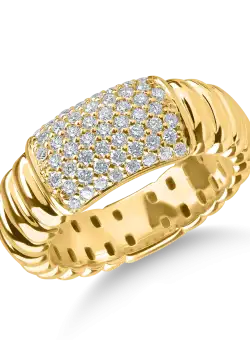 Inel din aur galben cu diamante microsetting de 0.5ct
