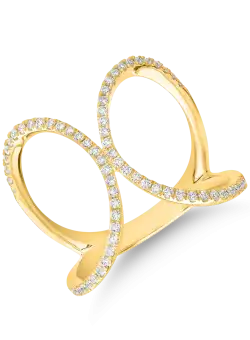 Inel din aur galben de 18K cu diamante de 0.31ct