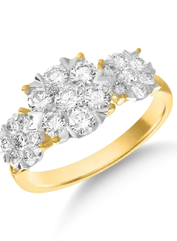 Inel din aur galben de 18K cu diamante de 1ct